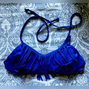 Blue Fringe Bikini Top by Xhilaration in Size Small